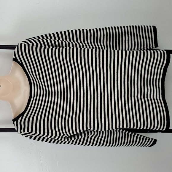 Eileen Fisher Organic Cotton Striped Sweater Women’s M Soft Knit - Picture 3 of 6